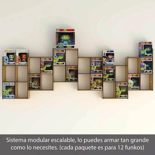 Imagen 2 de 10 de Exhibidor Modular Funko Pop Coleccionador Mdf Multiusos