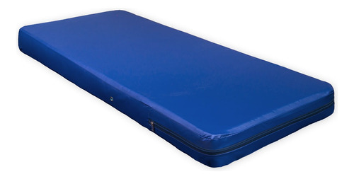 Capa Protetora Colchão Solteiro Impermeável Zíper 88x188x25 Cor Azul-marinho Desenho Do Tecido Liso