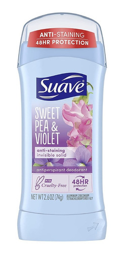 Desodorante Suave Sweet Pea Antiperspirant 2.6 Oz. (74g)