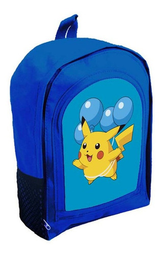Mochila Azul Infantil  Nena Nene Pikachu Tt215