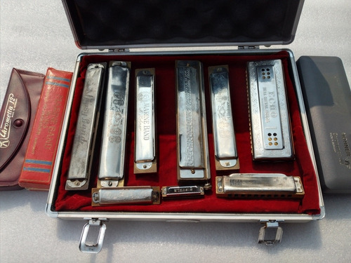 Armonicas Hohner Usadas Coleccion De 7hohner Y 2 Otra Marca. (Usado)