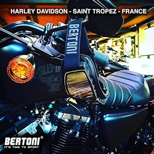 Gafas De Moto Bertoni De Piel Negra