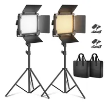 Comprar Panel De Luz 2pcs Para Fotografia Iluminacion Bi-color W660s Led Colores Cálidos Y Fríos + 2pcs Soporte De Luz 2,1 M Zt01