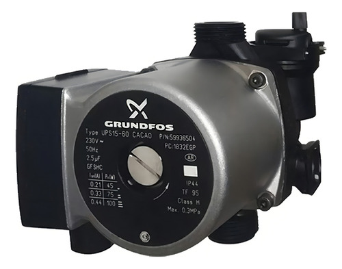 Bomba Circuladora Peisa Grundfos Cacao P15/60 Con Purgador Color Gris Fase Eléctrica Monofásica