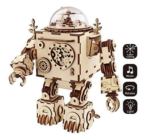 Rokr 3d Music Music Machinarium Con Lightlaser Cut Craft Kit