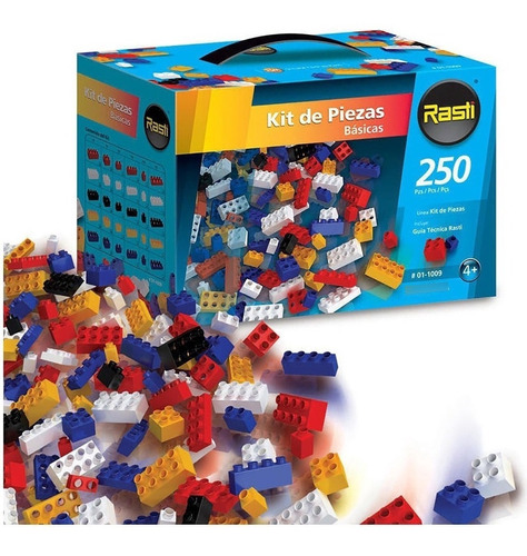 Bloques De Encastre Niños Kit X250 Piezas Basicas Rasti