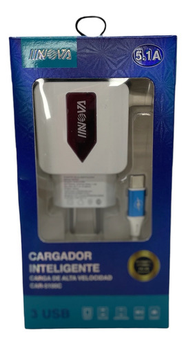 Cargador Alta Velocidad Tipo C 5.1 Triple Usb Calidad