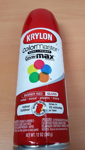 Aerosol Krylon Rojo Vivo Interior Y Exterior Secado Rápido