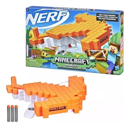 Pistola Lanza Dardos Nerf Minecraft Pillagers F4418 Premium