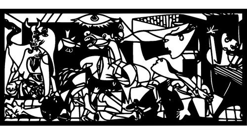 Cuadro Calado Guernica  En Mdf -  L33