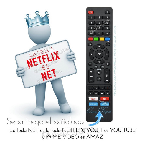 Control Remoto Para Rca Xf32sm 43sm Smart Tv Netflix Y Tube