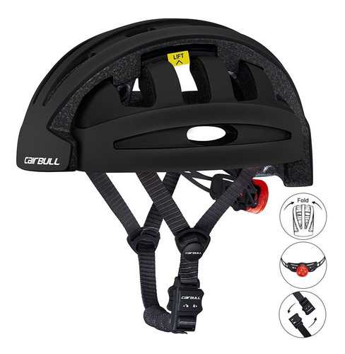 Imagen 1 de 10 de Casco Urbano De Bicicleta Cairbull Find Negro Talla M/l
