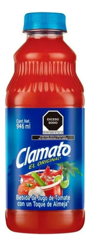 3 Pzas Jugo Clamato El Original De Tomate Con Almeja 946 Ml