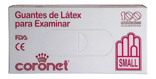 Guantes Latex Examinar Coronet Small X 100 Unidades Seiseme