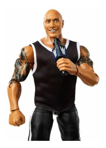 Imagen 3 de 5 de Figura Wwe Mattel Elite Luchador The Rock - La Roca