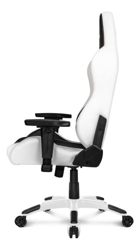 Imagen 3 de 8 de Silla de escritorio Akracing Arctica gamer ergonómica blanca, negra y roja con tapizado de cuero sintético