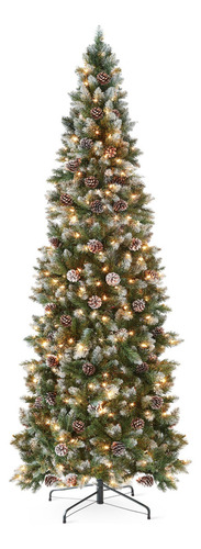Best Choice Products 7.5ft Pre-lit Pencil Christmas Tree