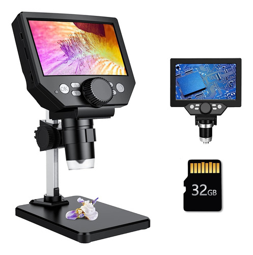 Microscopio Digital Lcd, 4,3 Pulgadas 1080p 15 Megapixeles