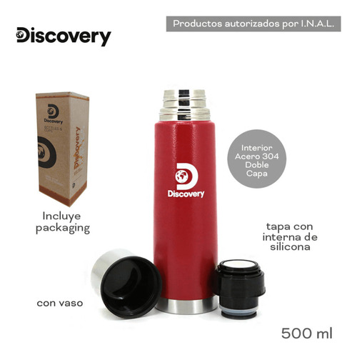 Termo Discovery T3 500ml Rojo