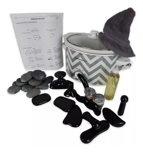 Kit Piedras Calientes Figuras Obsidiana Completo + Libro Pdf