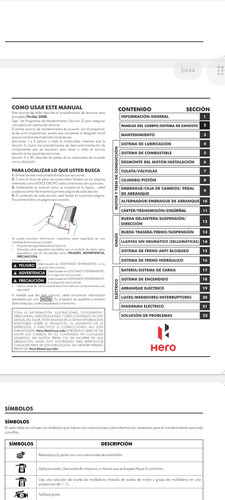 Manual De Taller Hero Hunk 190r, Thriller 200, Motor Xpulse 