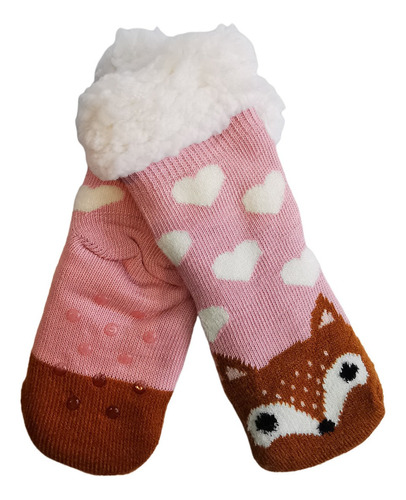 Pantumedias C/corderito Pantufla Infantil Niños Niñas Diseño