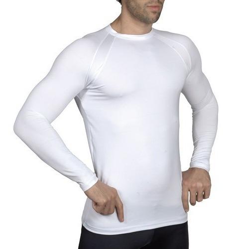 Camiseta Térmica Manga Larga Remera Blanco Ptm Unisex 