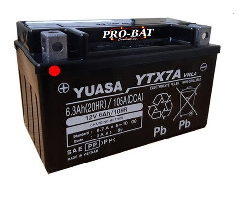 Bateria Yuasa Ytx7a-bs Motos Rx 150 Scooter 125 Cuatriciclo