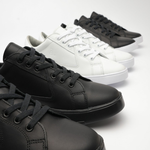 Imagen 5 de 10 de Zapatillas De Cuero Hombre Urbanas Deportivas Libertarios