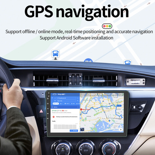 Gearelec autoestéreos pantalla carplay android auto 1 din 9 pulgadas 2 y 32g wifi bluetooth gps FM Pantalla Táctil con cámara