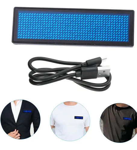Aviso Led Recargable Mini Escarapela Programable Luz Batería