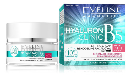 Hyaluron Clinic Crema 50+ Reafirma 10% Ácido Hialuronico B5 Tipo de piel Edad 50