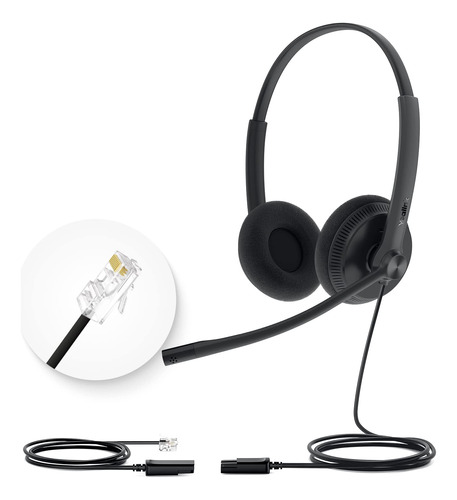 Yealink Auriculares Con Micrfono Rj9 Para Telfono Voip Con C