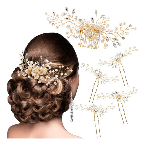 5 Piezas De Accesorios Para El Cabello De Boda Para Novias,