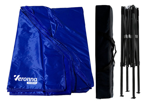 Tenda Gazebo Dobrável Sanfonada 3m X 3m X 2.6m Articulado Barraca Praia Camping Vtg300 Veronna
