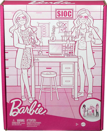 Barbie Laboratorio Cientifica Set 2 Muñecas 10 Accesorios