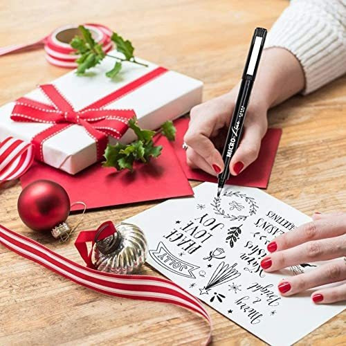 Marcadores Pincel Para Caligrafia/artistica Set X8u, Negro