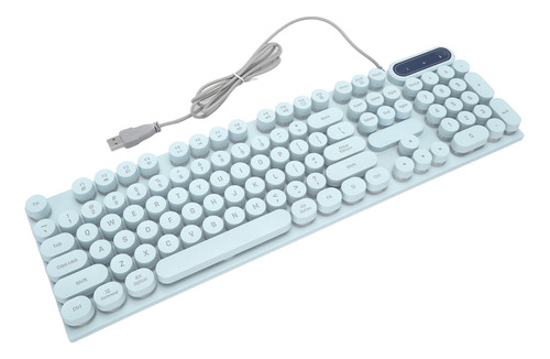 Teclado Redondo Usb De 104 Teclas Para Juegos, Retroiluminad