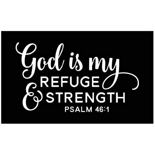 Vinilo Decorativo  God Is My Refuge & Strength Cardio ,...