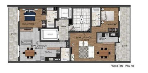 Imagen 8 de 10 de Venta Dptos 1 Dormitorio En Construcción, San Martín 1600 - Gazze