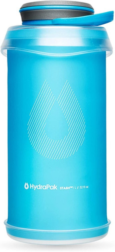 Hydrapak Stash 1 L Botella De Agua Plegable Flexible Azul