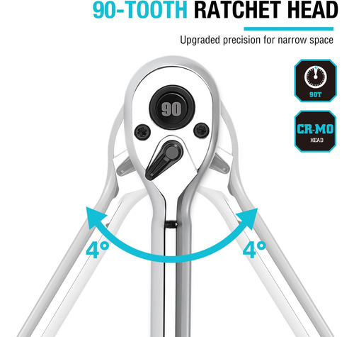 Trinquete Extensible Duratech Drive, Llave De Trinquete De L