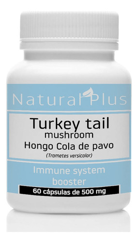 Hongo Trametes Versicolor (cola De Pavo) 60 Cápsulas X 500mg