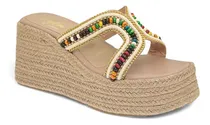 Comprar Plataforma Yute Sandalias Alpargatas Multicolor Marlene Dama