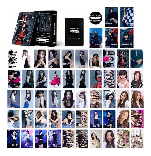 55 Photocards Le Sserafin - Fearless Lomo Cards