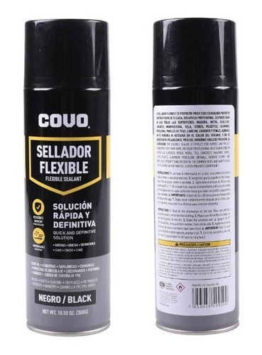 Sellador Flexible Impermeabilizante Negro Marca Covo