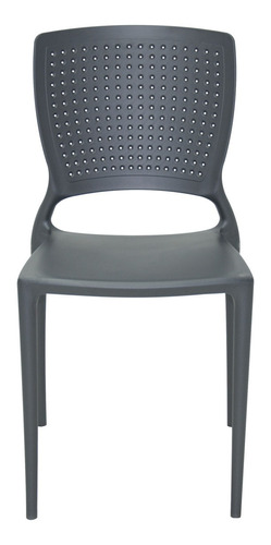 Cadeira de jantar Tramontina Safira, estrutura de cor  grafite, 1 unidade