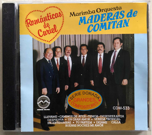 Marimba Orquesta Maderas De Comitan Cd Romanticas De Curiel