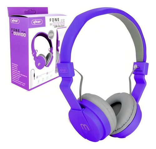 Fone Com Microfone Knup Kp-428 Roxo