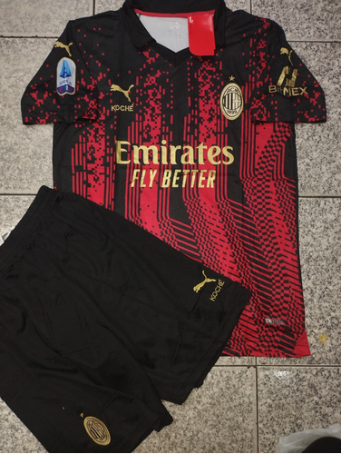 Conjunto Fútbol Ac Milan 